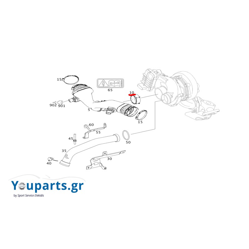 Λάστιχο - τσιμούχα τουρμπίνας γνήσιο Mercedes-Benz A0179974045