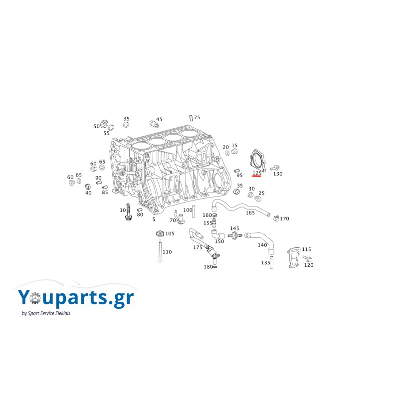 Crankshaft oil seal rear Mercedes-Benz A2710140004