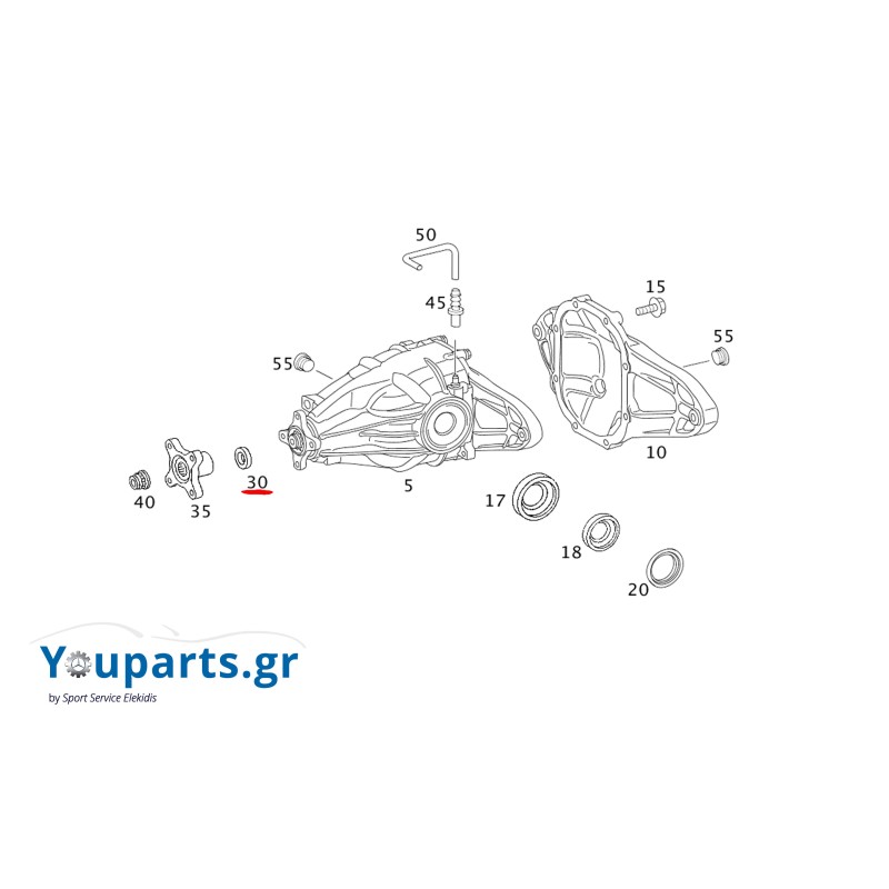 Differential shaft seal Mercedes-Benz A0239975847