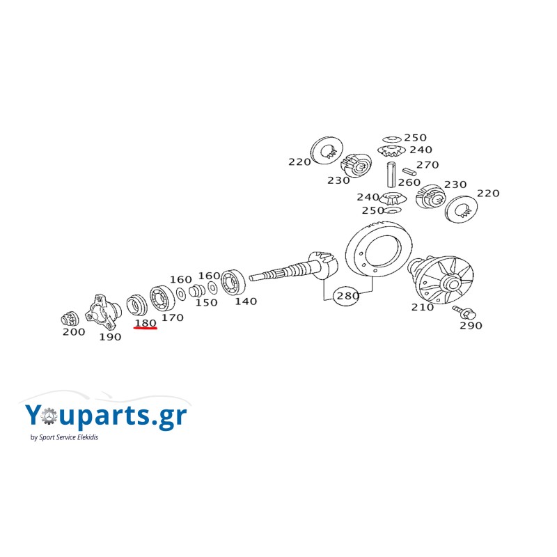 Differential shaft seal Mercedes-Benz A0259970047